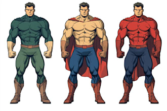 make superhero character for comics