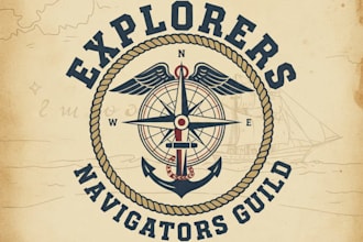 design a vintage  navigation logo