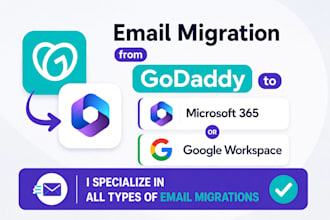 move your godaddy email to microsoft 365 or google workspace