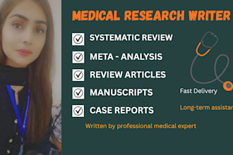 do medical manuscript, systematic review and meta analysis and review articles