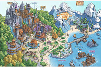 create a high quality detailed fantasy map for dnd and fiction