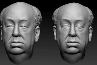 create 3d head metahuman style head sculpt, old age 3d head sculpt