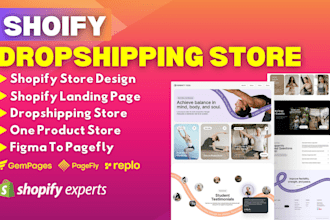 build shopify one product store product landing page by pagefly gempages, zipify