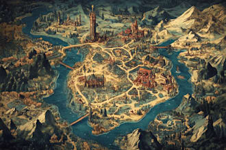 create fantasy map illustration