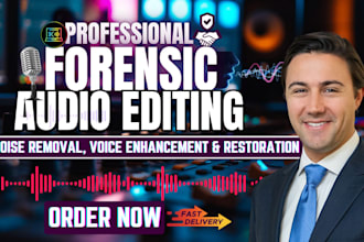 do forensic audio editing, cleanup, voice identification, noise removal analysis
