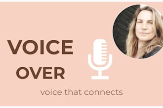 warm and clear voice over in dutch or english