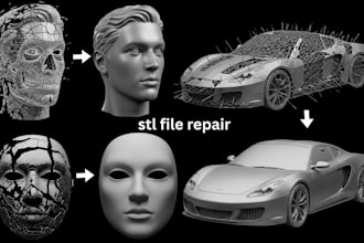 do stl file repair edit fix custom file modification 3d scan cleanup 3d printing