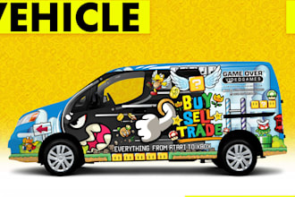 create custom vehicle wrap, van wrap, car wrap, pickups and truck wrap