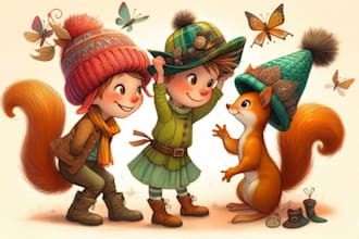illustrate children story book illustration and book design