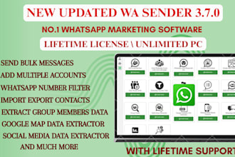install unlimited whatsapp bulk message marketing tool with lifetime license