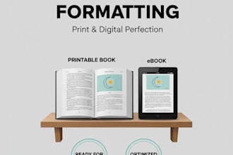 do book fomatting for paperback, hardcover and ebook