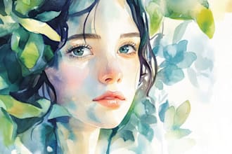 draw handmade watercolor illustration