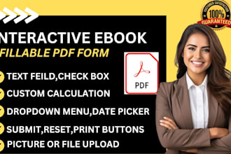 create interactive fillable PDF forms, ebooks, and workbooks