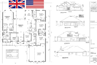 provide complete USA, UK house plans 2d floor plan 3d floor plan, 3d rendering