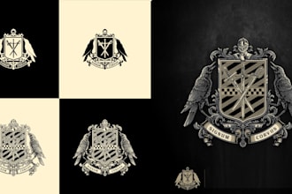 do creative church seal logo design, bishop crest or coat of arms