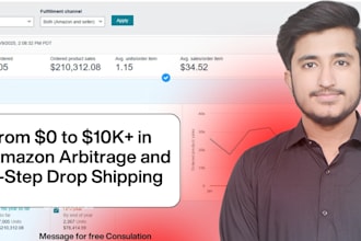 be your amazon 2 step drop shipping, fbm and online arbitrage VA