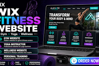 design wix fitness website gym yoga instructor or wellness website