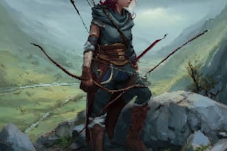 draw your dnd or ttrpg fantasy character art