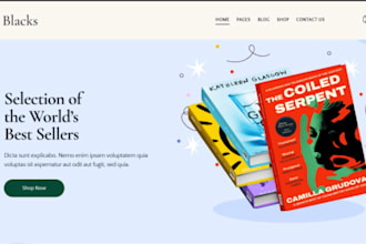 design wix bookstore website book author book publisher ebook library website