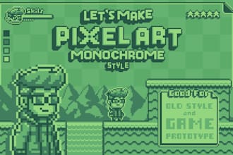 make monochrome pixel art good for prototype demo game