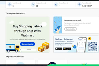 be your walmart fbm, 2step, drop shipping VA in canada and USA market