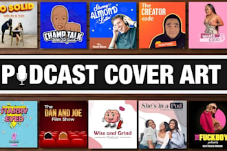 do custom podcast artwork, podcast cover, podcast cover art, and podcast logo