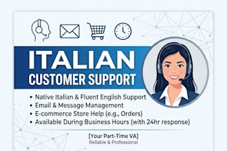 be your italian virtual assistant for customer