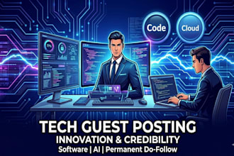 publish a tech guest post with tech backlinks using white hat SEO