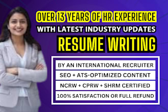 provide professional resume writing services in 7 hours