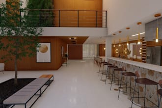 renovate realistic restaurant interior,exterior,bar rendering, coffee shop,cafe