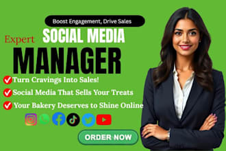 manage bakery or pumpkin treat brand social media marketing