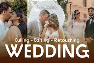 cull and edit wedding photos for your business