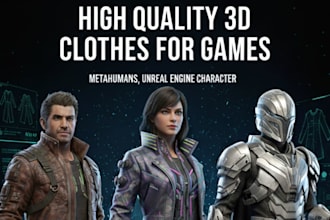 create 3d metahuman cloth 3d garment apparel using clo 3d and marvelous designer