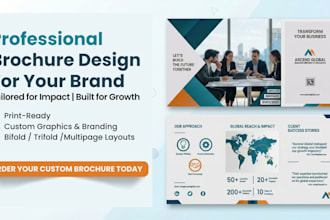 design clean, modern bifold and trifold brochures that grow your brand