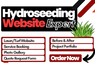 design hydroseeding website hydromulch lawn artificial turf installation website
