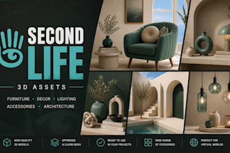 create high quality 3d designs for second life