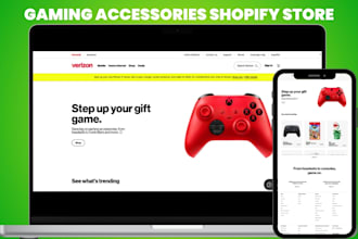 build a shopify dropshipping store for gaming accessories, headsets, and pads