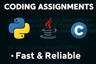 do your python, java, java script, and c programming assignments