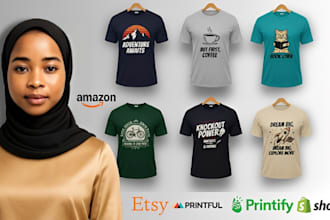 design custom print on demand tshirt designs for printful printify merch