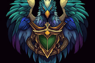 do a fantasy game logo and branding