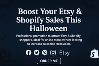promote your etsy store, halloween promotion for your store, boost shopify sales