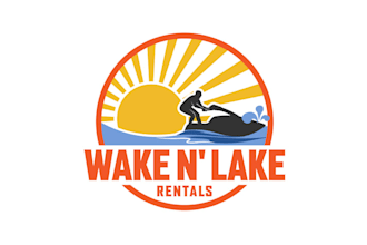 design greatest motivation lake rentals logo
