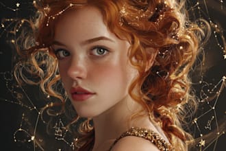 draw realistic digital portrait based on your zodiac sign