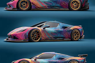 design branding car wrap, vehicle wrap, truck wrap and van wrap design