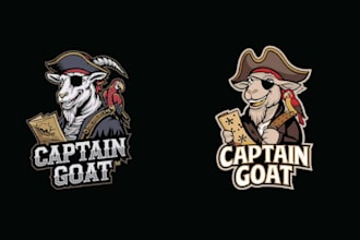 make professional goat logo for t shirt design