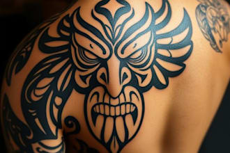 design a polynesian maori tribal tattoo