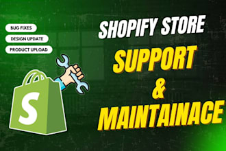 provide expert shopify store support and maintenance