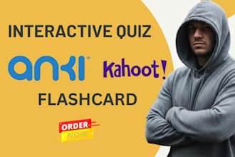 build kahoot, anki, flashcard interactive quiz
