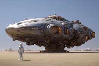 design spaceship, sci fi illustration and sci fi art