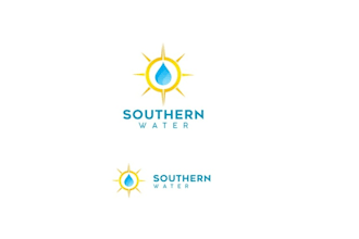 design unique water company logo